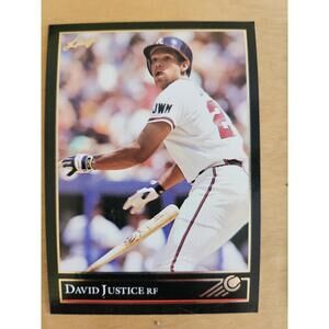 1992 Leaf Black Gold David Justice Atlanta Braves #404 Baseball Card
